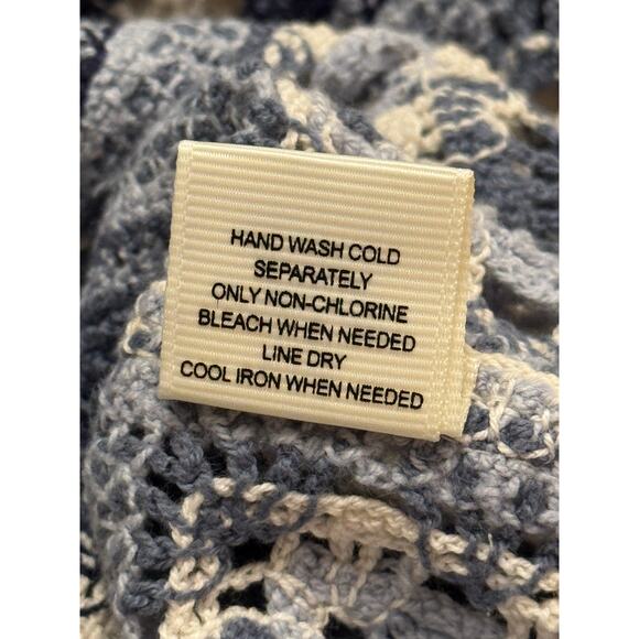 NWT Men's Morse Code Short Sleeve Notch Collar
Crochet Shirt in Navy - Picture 11 of 13